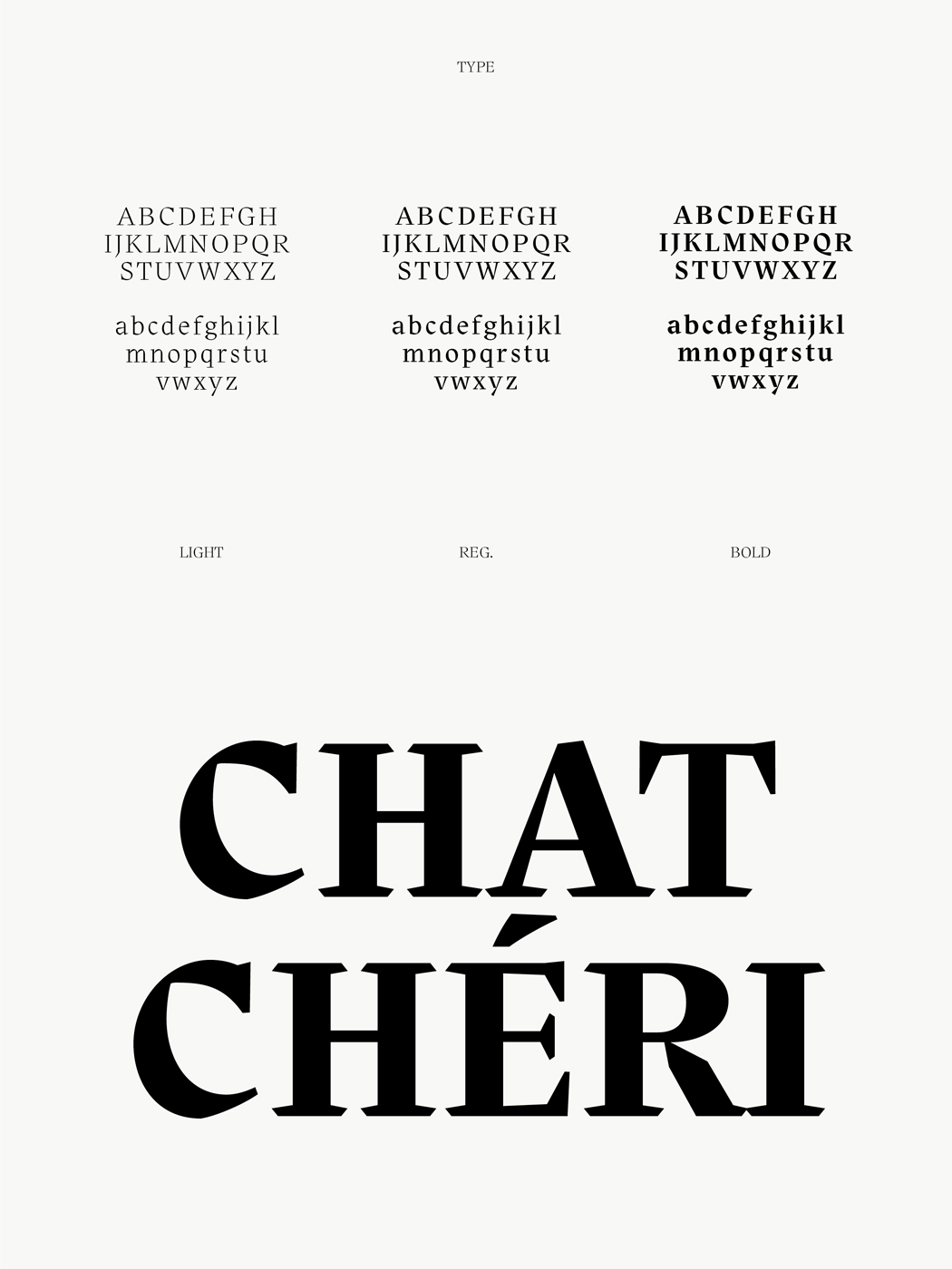 Typographies - Chat Chéri - Les Graphiquants